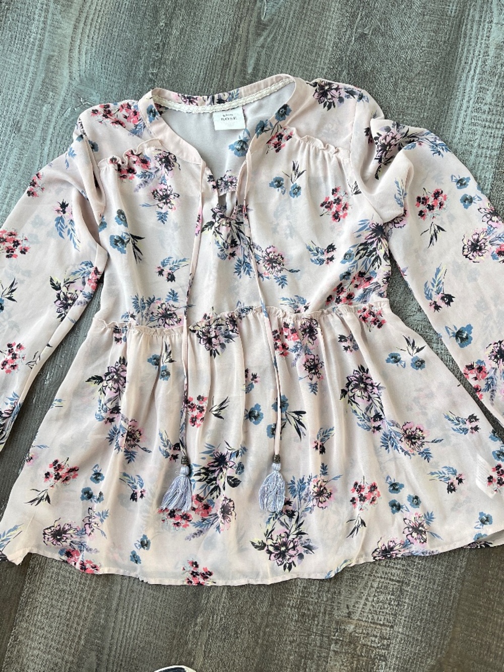 KNOX ROSE Women’s Top size SMALL rose floral tunic blouse